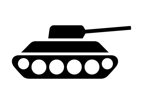 recommend clip art: Military tank weapon for warfare flat vector icon for games and websites