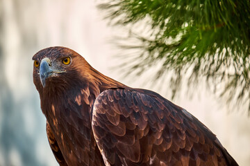 Golden Eagle Portrait. Wild animal.