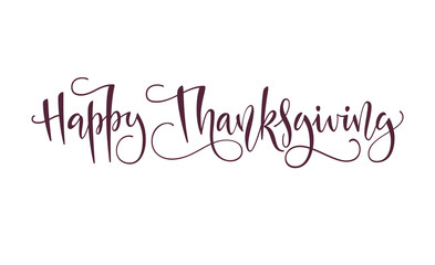 Happy Thanksgiving beautiful lettering. Celebration quote Happy Thanksgiving for stamp, greeting card. illustration.