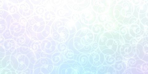 Curls on white blue pink subtle background. Plexus pastel delicate pattern. Twirls ornament simple texture. Blurry ombre light illustration. Clear exquisite backdrop.