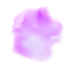 Purple ink realistic watercolor background. Watercolor brush strokes on isolated background. illustration created by Mesh tool for background, wallpaper, print design.