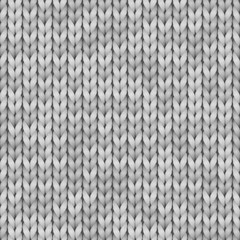 White and gray realistic knit texture seamless pattern. seamless background for banner, site, card, wallpaper.