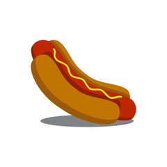 Hot dog icon vector design template
