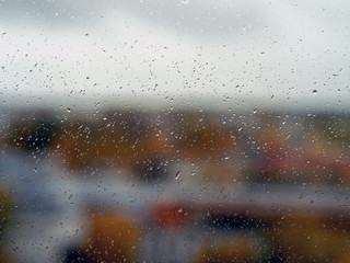 Rain drops on window