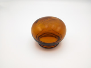 Empty glass jar isolated on  background.