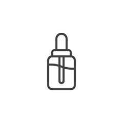 Eye Drop Bottle line icon. linear style sign for mobile concept and web design. Nasal spray outline vector icon. Symbol, logo illustration. Vector graphics