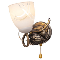 Wall lamp in vintage style on an isolated white background.