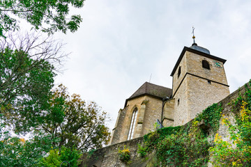 St Cyriakus Church and Schochen Tower in Besigheim, Germany