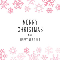 クリスマスフレーム　雪の結晶　デザインテンプレート