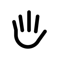 Hand shake gesture. Symbol hi, clean hands, attention Vector illustration