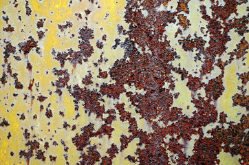 close up of a rusty metal wall