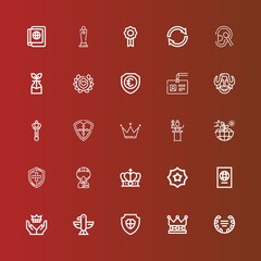 Editable 25 insignia icons for web and mobile