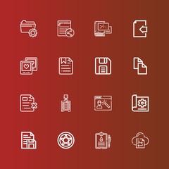 Editable 16 folder icons for web and mobile