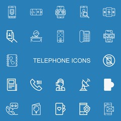 Fototapeta na wymiar Editable 22 telephone icons for web and mobile