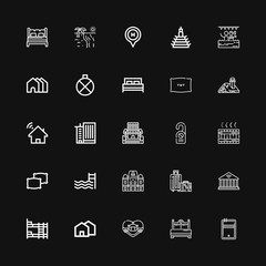Editable 25 hotel icons for web and mobile