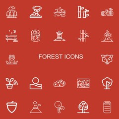 Editable 22 forest icons for web and mobile