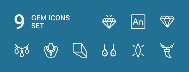 Editable 9 gem icons for web and mobile