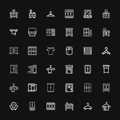 Editable 36 closet icons for web and mobile