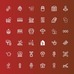 Editable 36 grow icons for web and mobile
