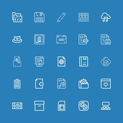 Editable 25 folder icons for web and mobile