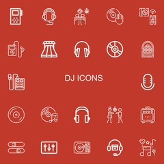 Editable 22 dj icons for web and mobile