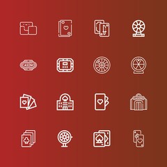 Editable 16 cards icons for web and mobile