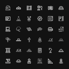 Editable 36 engineer icons for web and mobile