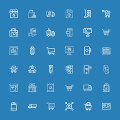Editable 36 commercial icons for web and mobile