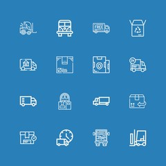 Editable 16 deliver icons for web and mobile
