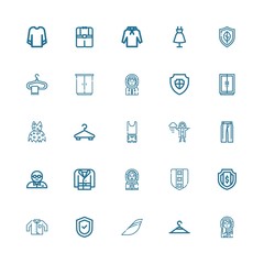 Editable 25 coat icons for web and mobile