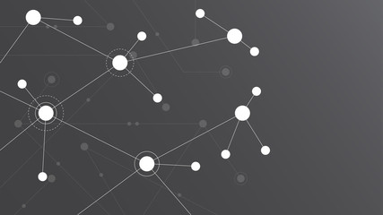 Abstract geometric connect lines and dots.Simple technology graphic background.Illustration Vector design Network and Connection concept.