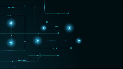 Obraz premium Abstract geometric Circuit connect lines and dots.Simple technology graphic background.Illustration Vector design Network technology and Connection concept.