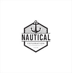 Nautical Logo Badges And Labels Royalty Free Cliparts, Vectors, And Stock Illustration . Vintage marine Nautical Logo rope Hipster Retro