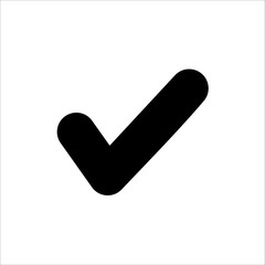 Vector check mark icon. symbol of check list, approval, or confirm with trendy flat style icon for web site design, logo, app, UI isolated on white background