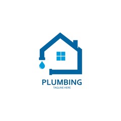 Plumbing logo vector icon illustration design 