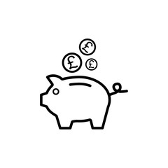 Piggy bank icon