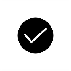 Vector check mark icon. symbol of check list, approval, or confirm with trendy flat style icon for web site design, logo, app, UI isolated on white background