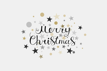 Merry Christmas lettering greeting card