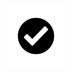 Vector check mark icon. symbol of check list, approval, or confirm with trendy flat style icon for web site design, logo, app, UI isolated on white background