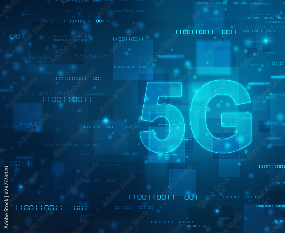 Poster 2d rendering 5g network 5g connection