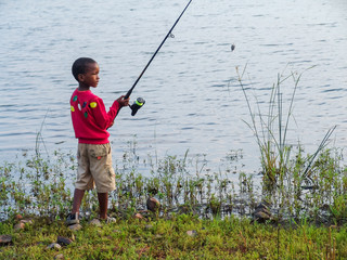 fisherman African child