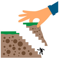 Illustrations make work easier.  Vector Illustration on white background, flat design