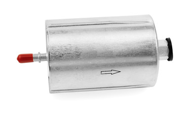 car's fuel filter side view isolated on white background