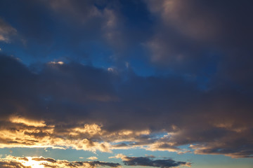 Cloudy stormy winter sky as a background