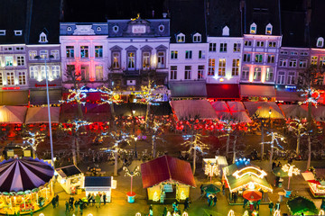 Christmas market on Vrijthof in Maastricht, Netherlands