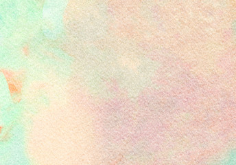 Fototapeta premium Abstract watercolor background with wet paint splashes on paper, graphic painting texture with art elements and effects