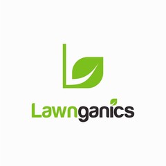 letter L for lawn organics logo design
