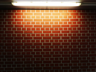 new brick wall with light