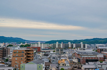 Fototapeta premium 京都山科区の都市景観
