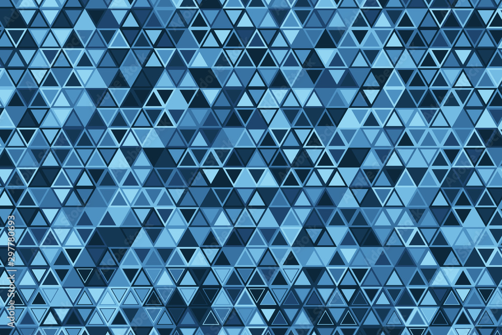 Poster abstract blue polygonal texture background. triangular vector backdrop.